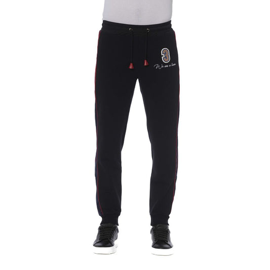 Pantalon de sport noir en coton pour homme de Trussardi