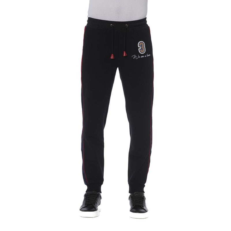 Trussardi zwarte katoenen herensportbroek