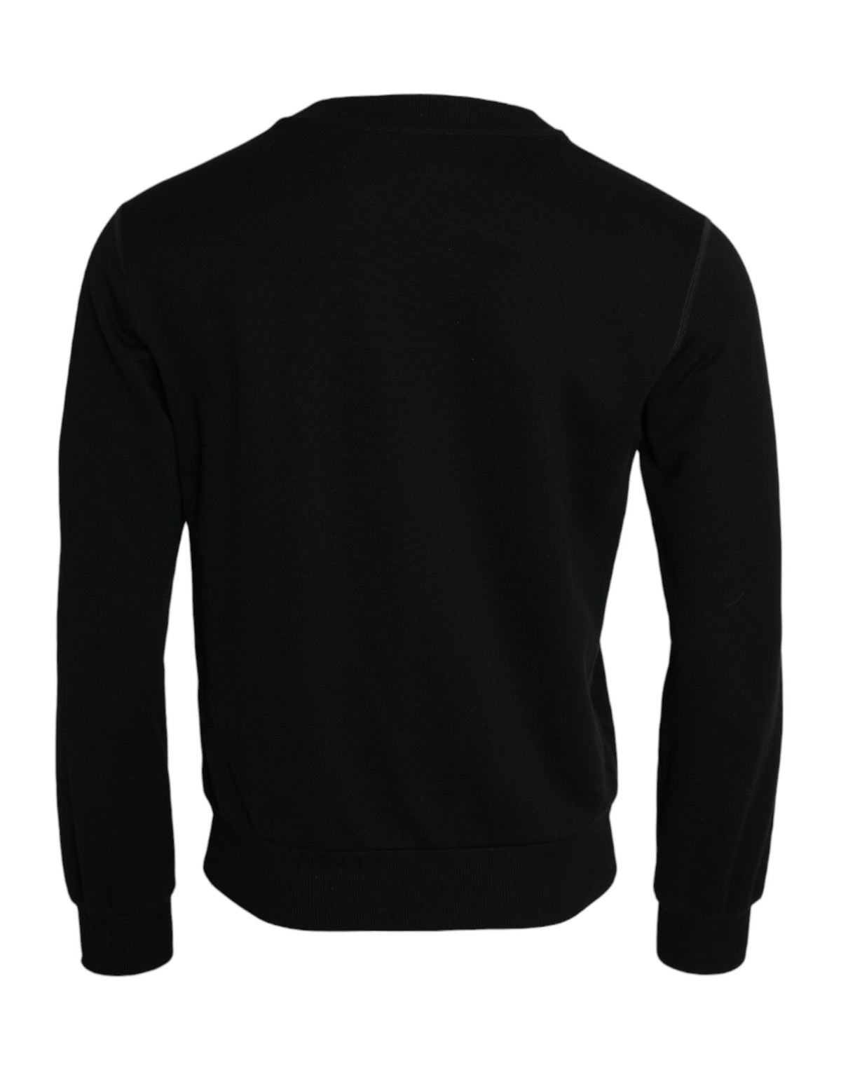 Pull en coton noir à manches longues Dolce &amp; Gabbana