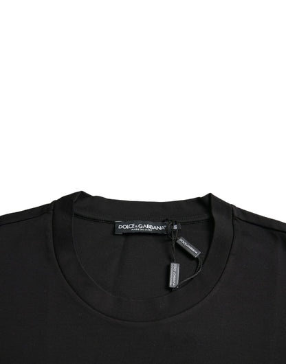 T-shirt à col rond noir "With Love Always" de Dolce &amp; Gabbana