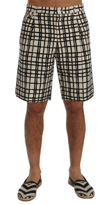 Shorts décontractés rayés blanc et noir Dolce &amp; Gabbana