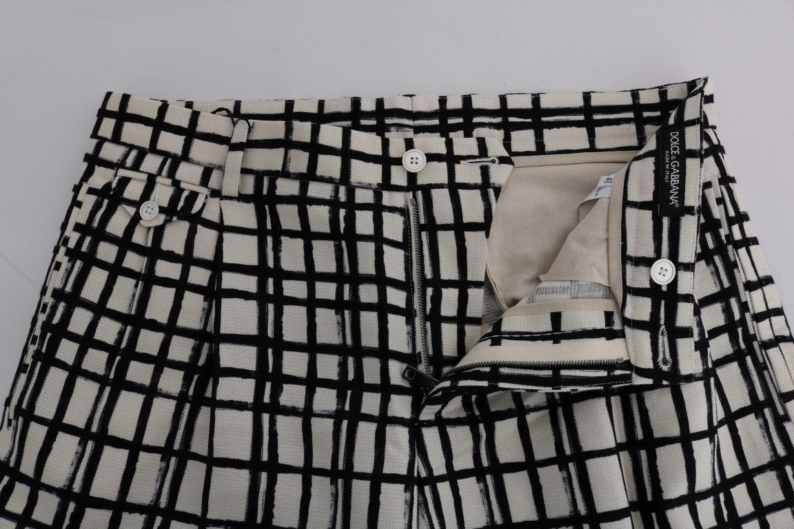 Shorts décontractés rayés blanc et noir Dolce & Gabbana