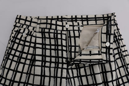 Shorts décontractés rayés blanc et noir Dolce & Gabbana