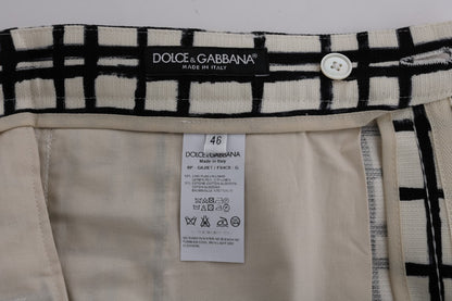 Shorts décontractés rayés blanc et noir Dolce & Gabbana