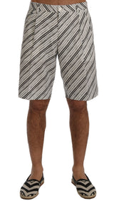 Shorts décontractés rayés blanc et noir Dolce &amp; Gabbana