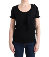 MARGHI LO' Haut, chemisier, t-shirt noir en 100% laine lanu