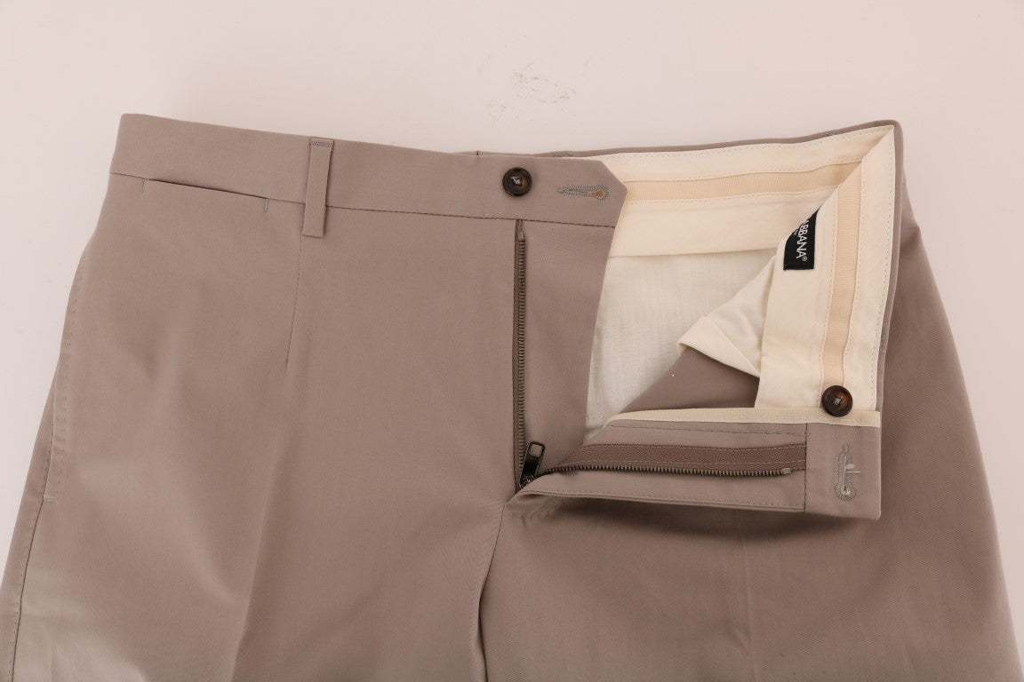 Pantalon chino beige en coton stretch Dolce &amp; Gabbana