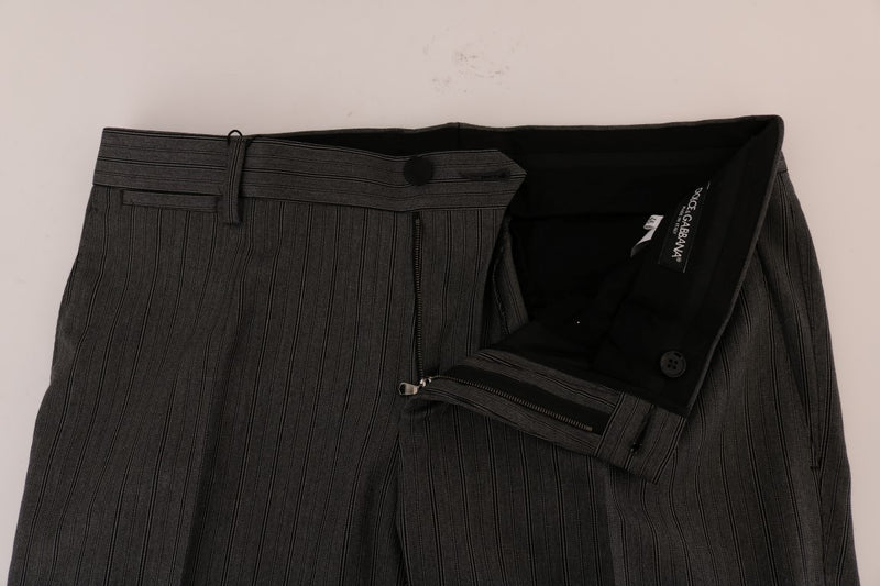Formele broek met strepen van grijs wol van Dolce &amp; Gabbana