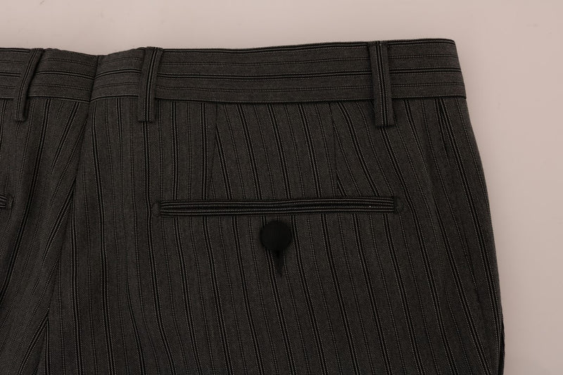 Formele broek met strepen van grijs wol van Dolce &amp; Gabbana