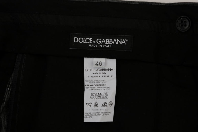 Formele broek met strepen van grijs wol van Dolce &amp; Gabbana