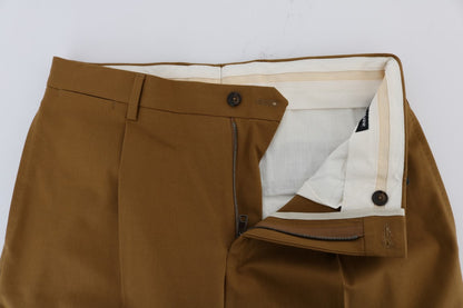 Pantalon en coton extensible brun de Dolce &amp; Gabbana