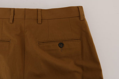 Pantalon en coton extensible brun de Dolce &amp; Gabbana