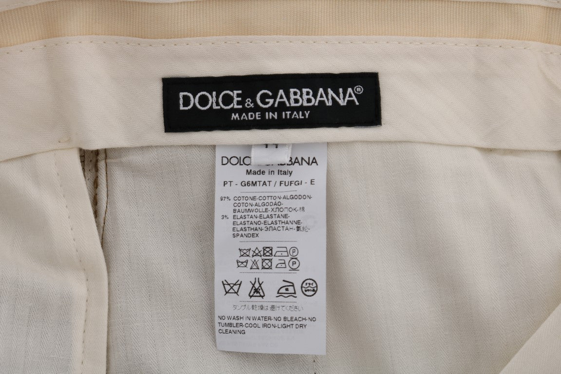Pantalon en coton extensible brun de Dolce &amp; Gabbana