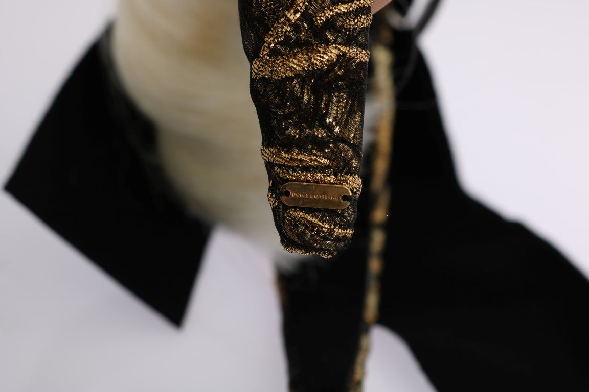 Bandeau diadème Dolce &amp; Gabbana en cristal noir et blanc