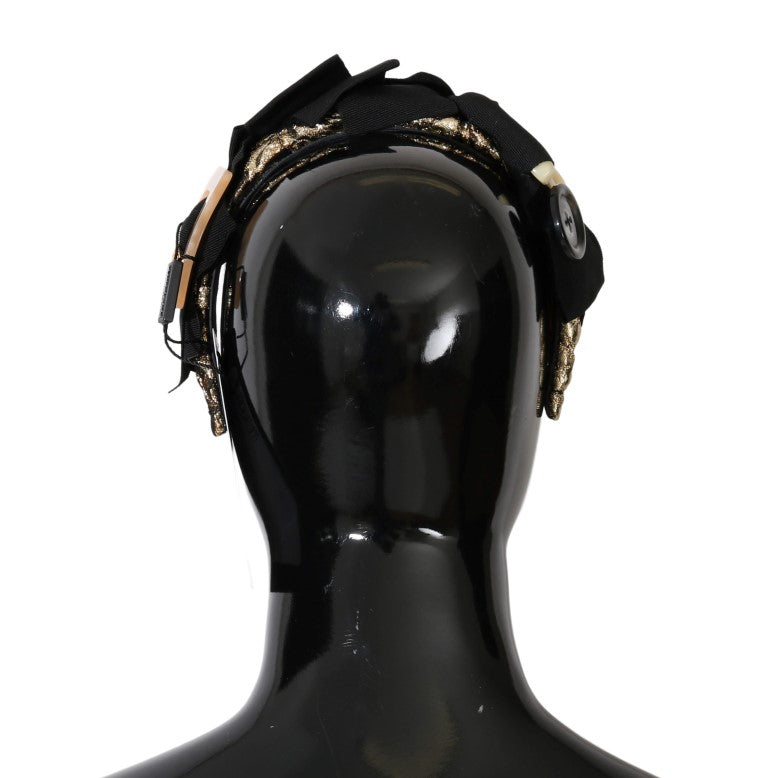 Bandeau à cheveux marron en cristal transparent Dolce &amp; Gabbana