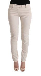 Jean décontracté blanc slim fit d'Ermanno Scervino