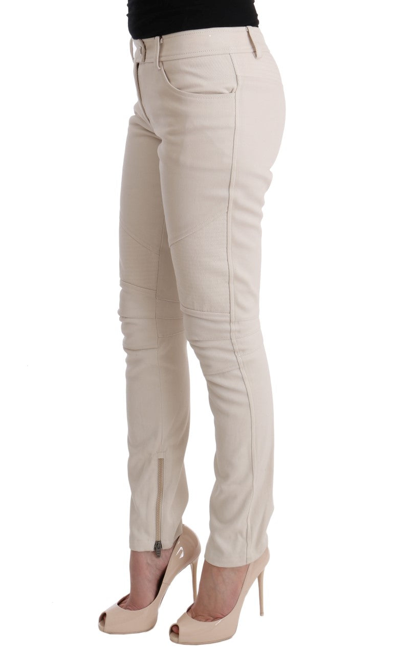 Jean décontracté blanc slim fit d'Ermanno Scervino