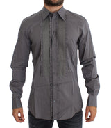 Chemise de ville à manches courtes violette Torero GOLD à coupe slim de Dolce &amp; Gabbana