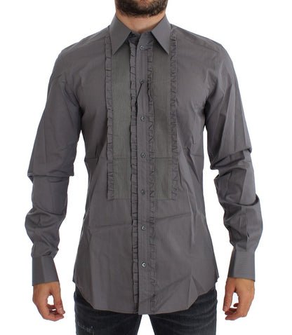 Chemise de ville à manches courtes violette Torero GOLD à coupe slim de Dolce & Gabbana