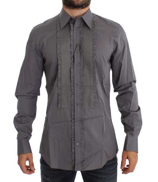 Chemise de ville à manches courtes violette Torero GOLD à coupe slim de Dolce & Gabbana