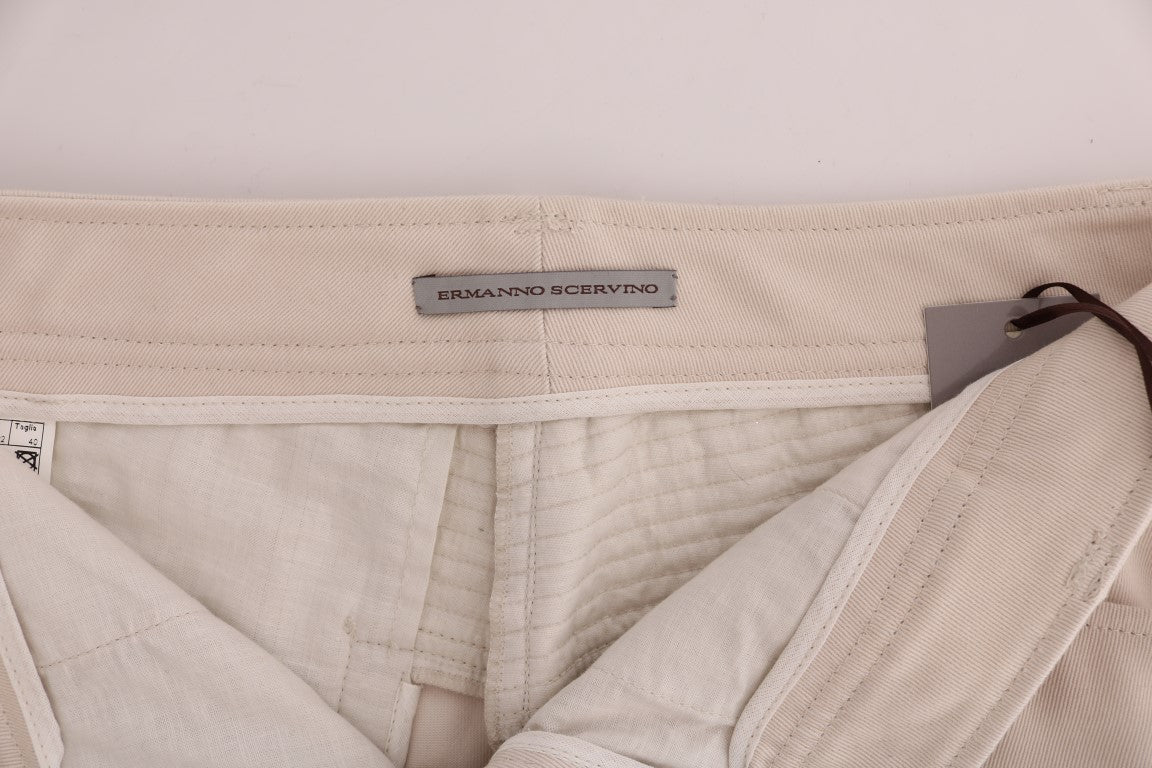 Jean décontracté blanc slim fit d'Ermanno Scervino