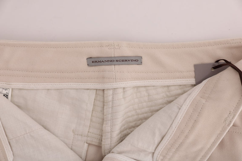Jean décontracté blanc slim fit d'Ermanno Scervino
