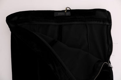 Pantalon slim en velours noir Ermanno Scervino
