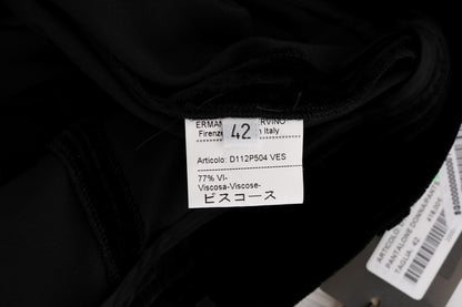 Pantalon slim en velours noir Ermanno Scervino