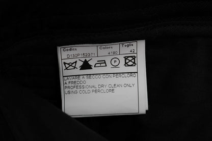 Pantalon décontracté noir en coton à coupe slim d'Ermanno Scervino