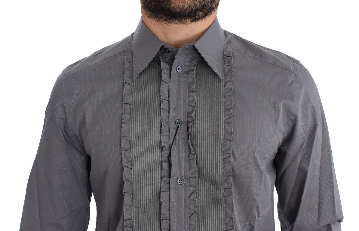 Chemise de ville à manches courtes violette Torero GOLD à coupe slim de Dolce & Gabbana