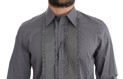 Chemise de ville à manches courtes violette Torero GOLD à coupe slim de Dolce & Gabbana