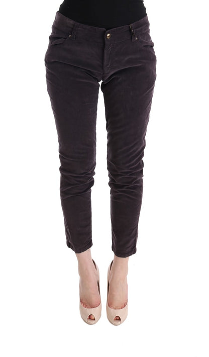 Pantalon décontracté court en coton brun d'Ermanno Scervino