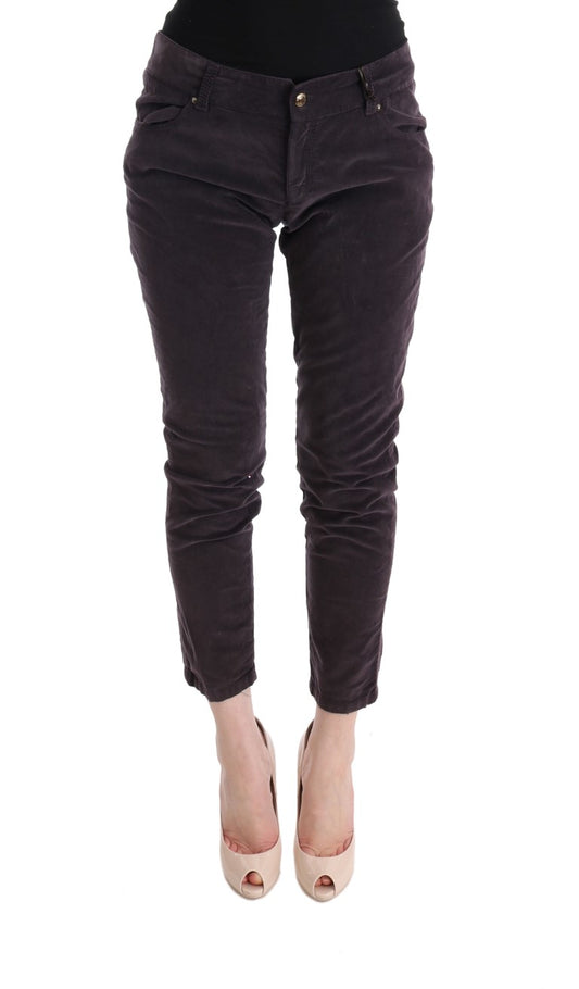 Pantalon décontracté court en coton brun d'Ermanno Scervino