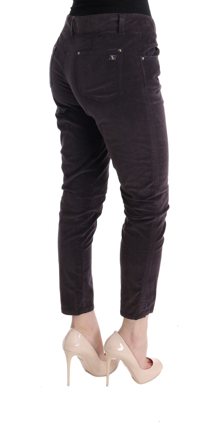 Pantalon décontracté court en coton brun d'Ermanno Scervino