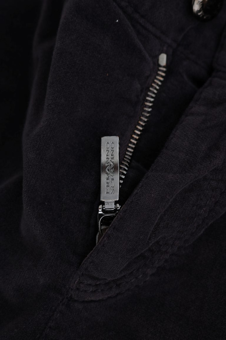 Pantalon décontracté court en coton brun d'Ermanno Scervino