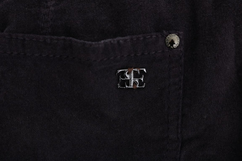Pantalon décontracté court en coton brun d'Ermanno Scervino
