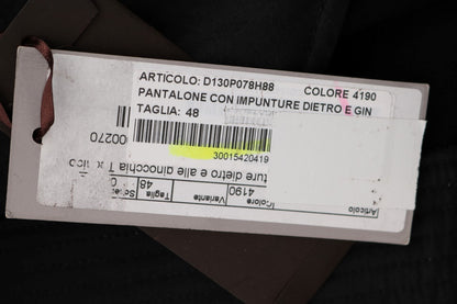 Pantalon décontracté noir en coton à coupe slim d'Ermanno Scervino
