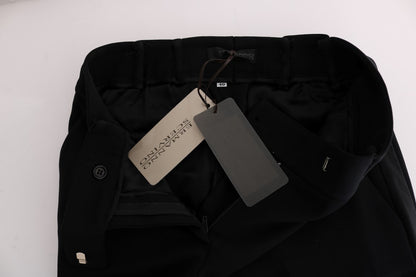 Pantalon flare à coupe bootcut en viscose noire d'Ermanno Scervino