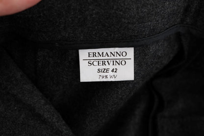 Pantalon décontracté slim en laine vierge grise d'Ermanno Scervino