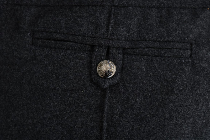 Pantalon décontracté slim en laine vierge grise d'Ermanno Scervino