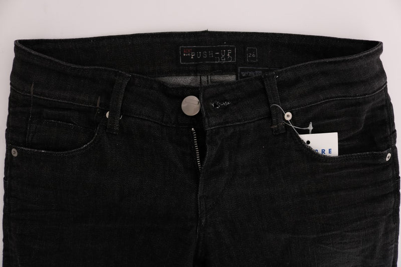Acht Jeans Femme Slim Fit en Denim Noir en Coton