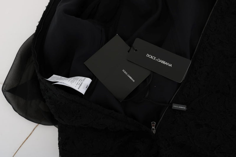 Robe Dolce &amp; Gabbana en dentelle noire et rouge à cœur