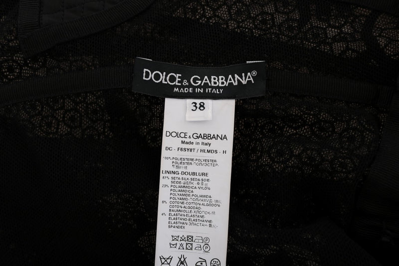 Robe fourreau noire à fleurs Dolce &amp; Gabbana 