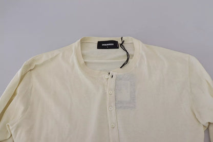 Dsquared² Beige katoen-linnen trui met lange mouwen