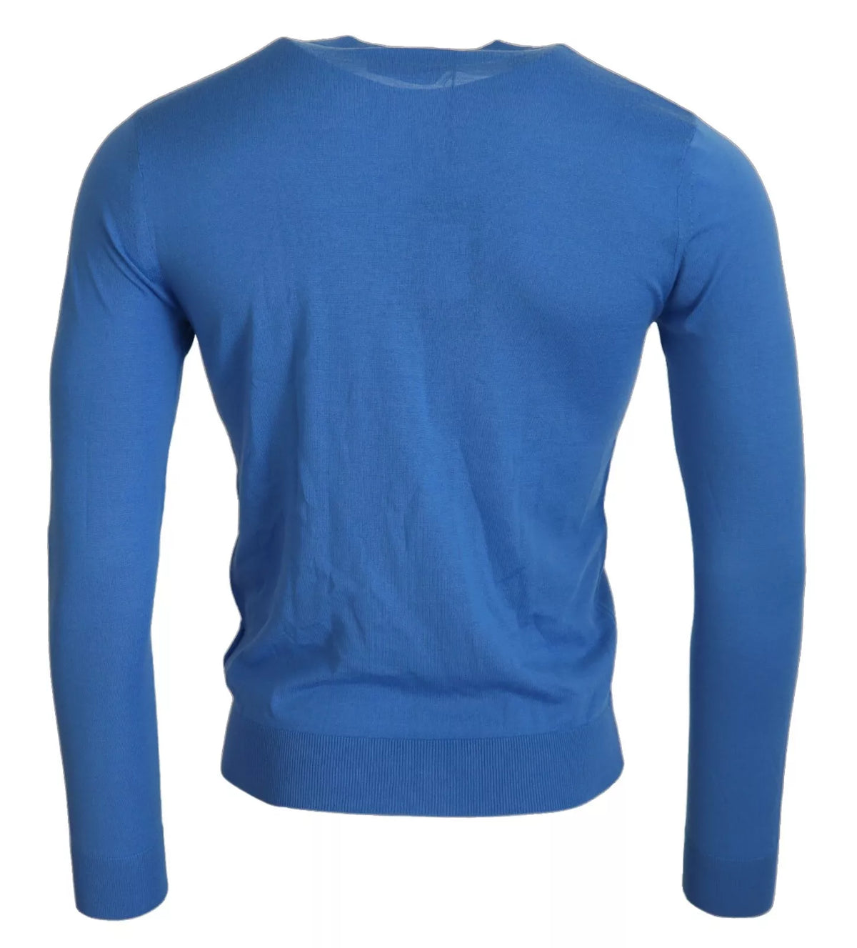 Pull en laine bleu à manches longues et col rond de Dsquared²