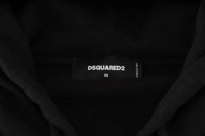 Dsquared² Zwarte, Versierde, Capuchonloze Trui met Ritssluiting