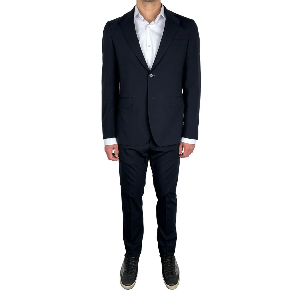 Aquascutum marineblauwe wollen herenpak