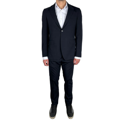 Aquascutum marineblauwe wollen herenpak