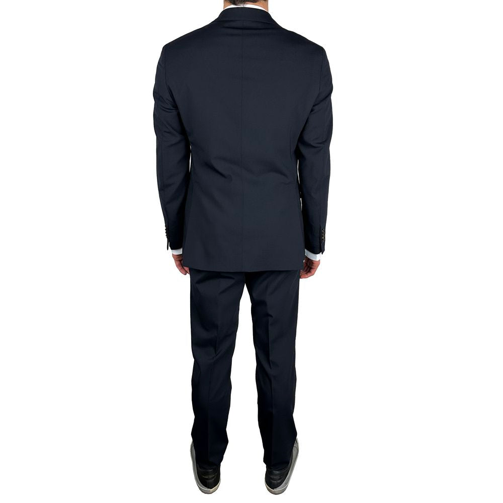Aquascutum marineblauwe wollen herenpak