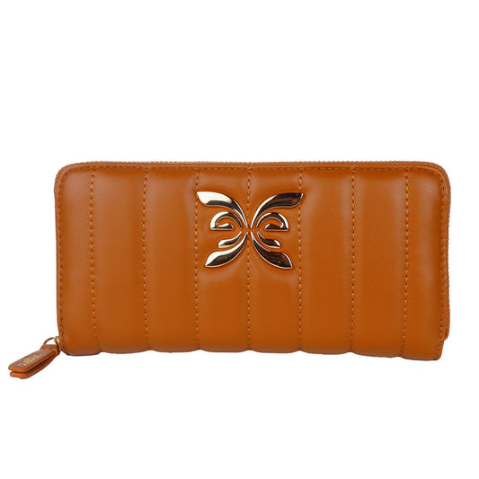 Portefeuille Ungaro Chic en similicuir matelassé marron